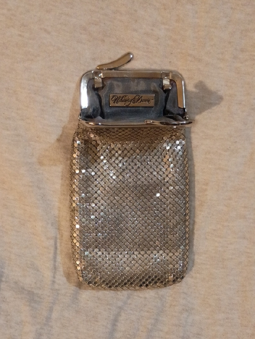 Whiting & Davis Silver-Tone Mesh Change Purse